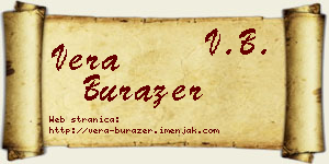 Vera Burazer vizit kartica